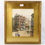 Florence May Grace (1864 - 1950), watercolour, The Old Dutch House Bristol, signed with monogram