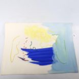 Alistair Grant, gouache/watercolour, abstract, 51cm x 70cm, unframed Good condition
