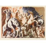 Hans Feibusch (1898-1998), lithograph in colours on paper, The Four Horsemen of the Apocalypse, from