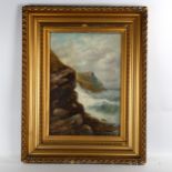 Sidney Yates Johnson (fl. 1890 - 1926), oil on canvas, Cornish coastal scene, signed with