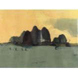 Nicholas Romeril (born 1967), lithograph, Going East II, signed in pencil, 1994, image 45cm x
