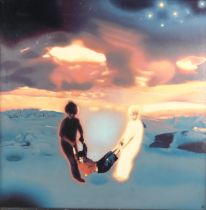 Malcolm Dickson, oil on board, The Limits of Therapy, 1987, image 60cm x 60cm, framed A few light