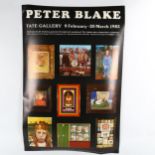 2 Peter Blake and Francis Bacon Exhibition advertising poster prints, unframed (2)