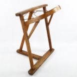 An elm lace maker's frame, early 20th century, height 53cm, width 45cm Good original condition