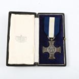 A George VI DSC (Distinguished Service Cross medal) dated 1945, unnamed, original Garrard case