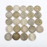 24 Half Crown coins, all pre 1947