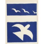 Georges Braque (1882-1963), colour lithograph on Arches paper, Les Oiseaux Bleus, 31cm x 23.5cm.