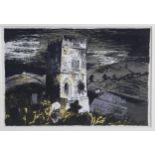 John Piper (1903-1992), original lithograph in colours on paper, Talland Church, Cornwall, from