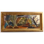 After Ivon Hitchens, print, Edge Of A Wood, circa 1950, image 34cm x 90cm, framed Good original