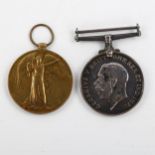 A pair of Great War Service medals, awarded to WR315190 Sprt Jaggers RE