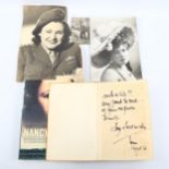 Military Interest - Nancy Wake, Australian SOE Agent, two biographies and 3 photos, including copy