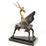 SALVADOR DALI (1904 - 1989) - Surrealist Piano, bronze sculpture circa 2010, artist's proof no. 14/