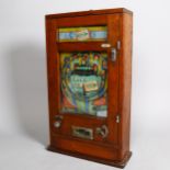 Oliver Whales "Win A Chew" (Wrigley's Spearmint Chewing Gum) amusement arcade wall machine, oak