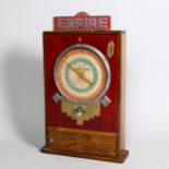 The Empire fortune teller spinner amusement arcade machine operating on an old penny, cast-metal and