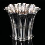 SVEND TOXVAERD - a Danish sterling silver Margrethe cup, fluted and engraved decoration, maker's