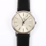 ETERNA - a stainless steel quartz wristwatch, ref. 732.2104.41, silvered dial with baton hour