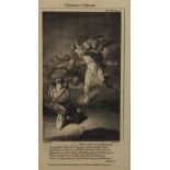 William Blake, Clarence's Dream, engraving, after Stodhard 1780, image 12cm x 7cm, framed Even paper
