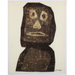 Jean Dubuffet (1901 - 1985), Face, 1958, lithograph, published by XXe Siecle, 31cm x 24cm, framed