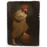 18th century oil on millboard, Biblical figure study, unsigned, 50cm x 36cm, unframed Board is