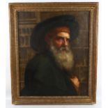 19th century Spanish School, oil on canvas, portrait of a man, indistinctly signed, 60cm x 50cm,