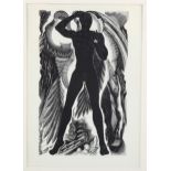 Blair Hughes-Stanton (1902-1981), wood engraving on paper, The Mighty Angel from Revelations of St