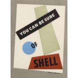 Edward McKnight Kauffer (1890-1954), lithograph on paper, You can be Sure of Shell, signed in the