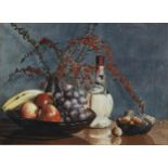 Mid-20th century watercolour, still life study, unsigned, 35cm x 48cm, framed Good condition