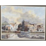 R W Aldridge, watercolour, Strand Quay, Rye, 1970, 28cm x 36cm, framed Light foxing