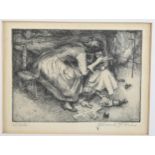 Erlund Hudson (1912 - 2011), 3 engravings, interior scenes, all signed in pencil, image10cm x