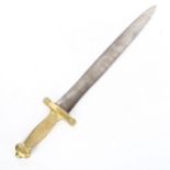 A 19th century French Infantry sword with brass handle, length 63cm