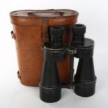 A pair of Ross military Binoprism no. 5 Mk II field binoculars, original leather case dated 1944