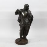 19th century cast-metal figure of a soldier, height 62cm Figure is missing his pike and thumb is