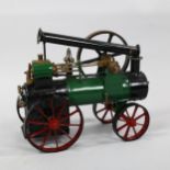 A scratch-build Marshall steam engine, length 39cm, with plans and paperwork