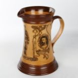 Doulton Lambeth Boer War Period commemorative jug, "The Handyman", commemorating the siege and