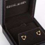 GEORG JENSEN - a pair of 18ct gold diamond Magic earrings, set with modern round brilliant-cut