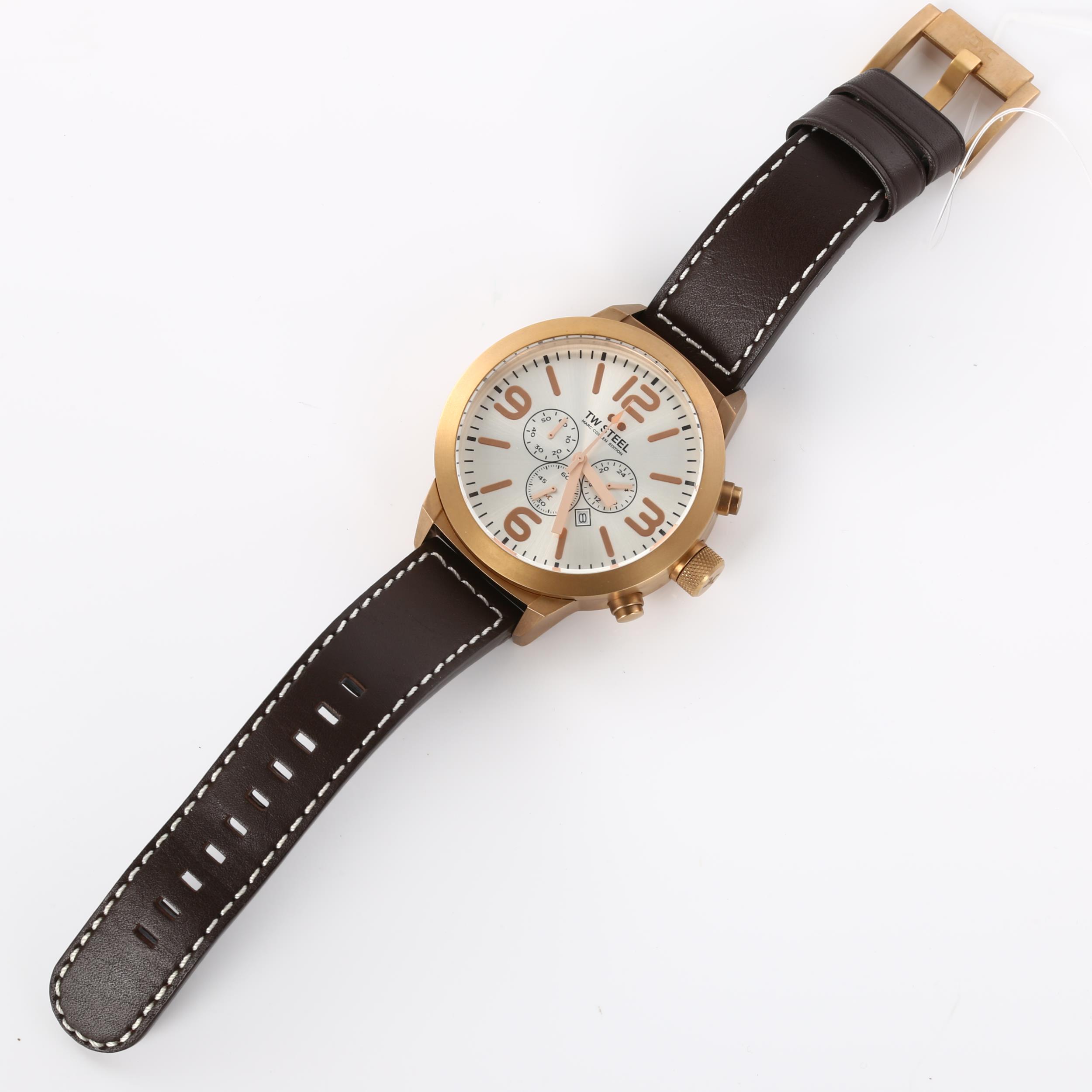 TW STEEL - a rose gold plated stainless steel Marc Coblen Edition quartz chronograph wristwatch, - Image 3 of 5