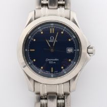 OMEGA - a stainless steel Seamaster 120M quartz bracelet watch, ref. 196.1501, circa 1993, blue dial