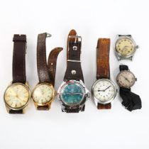 Various wristwatches, including Seiko Sportsmatic, Vostok Komandirskie etc Lot sold as seen unless