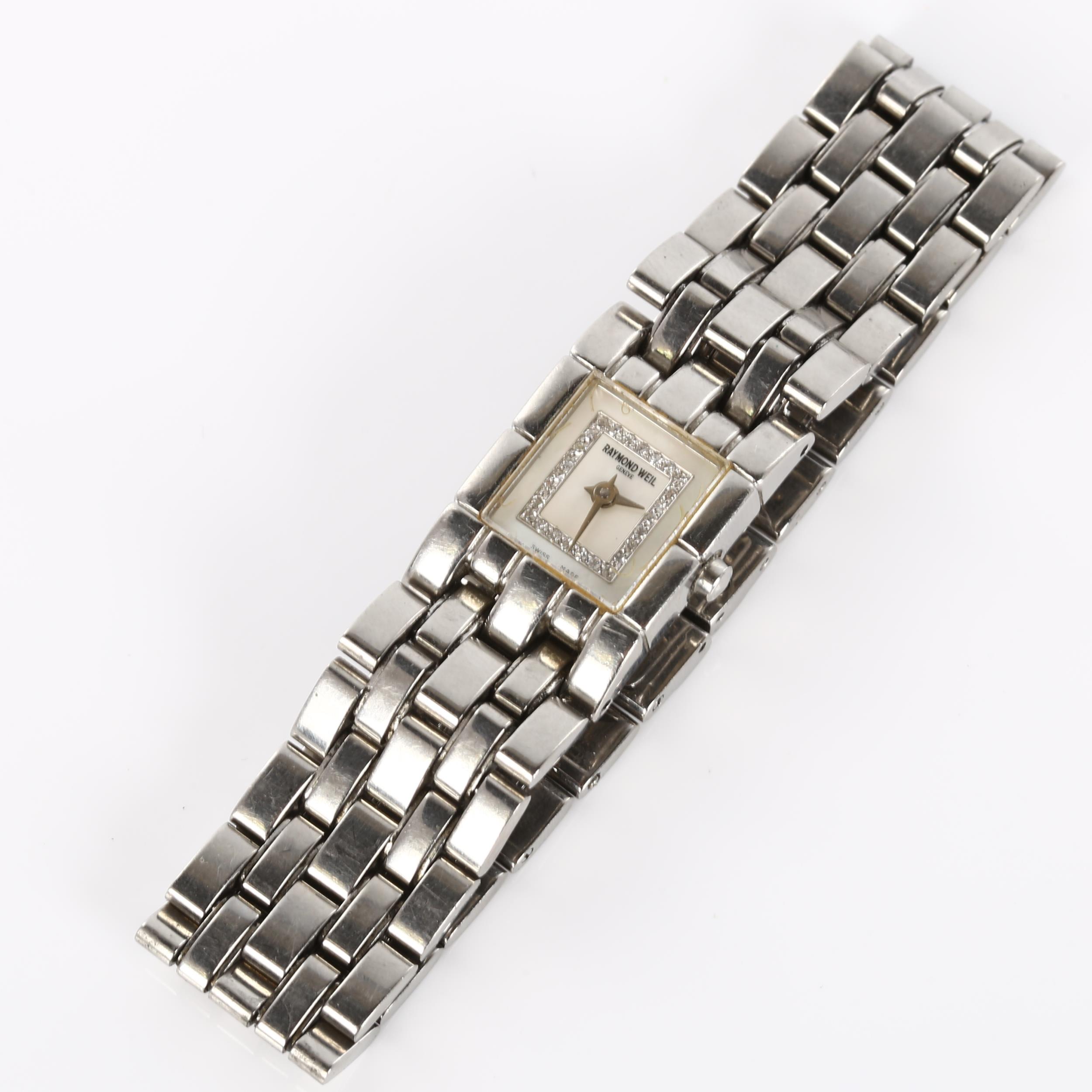 RAYMOND WEIL - a lady's stainless steel Tema quartz bracelet watch, ref. 5896, mother-of-pearl - Bild 2 aus 5