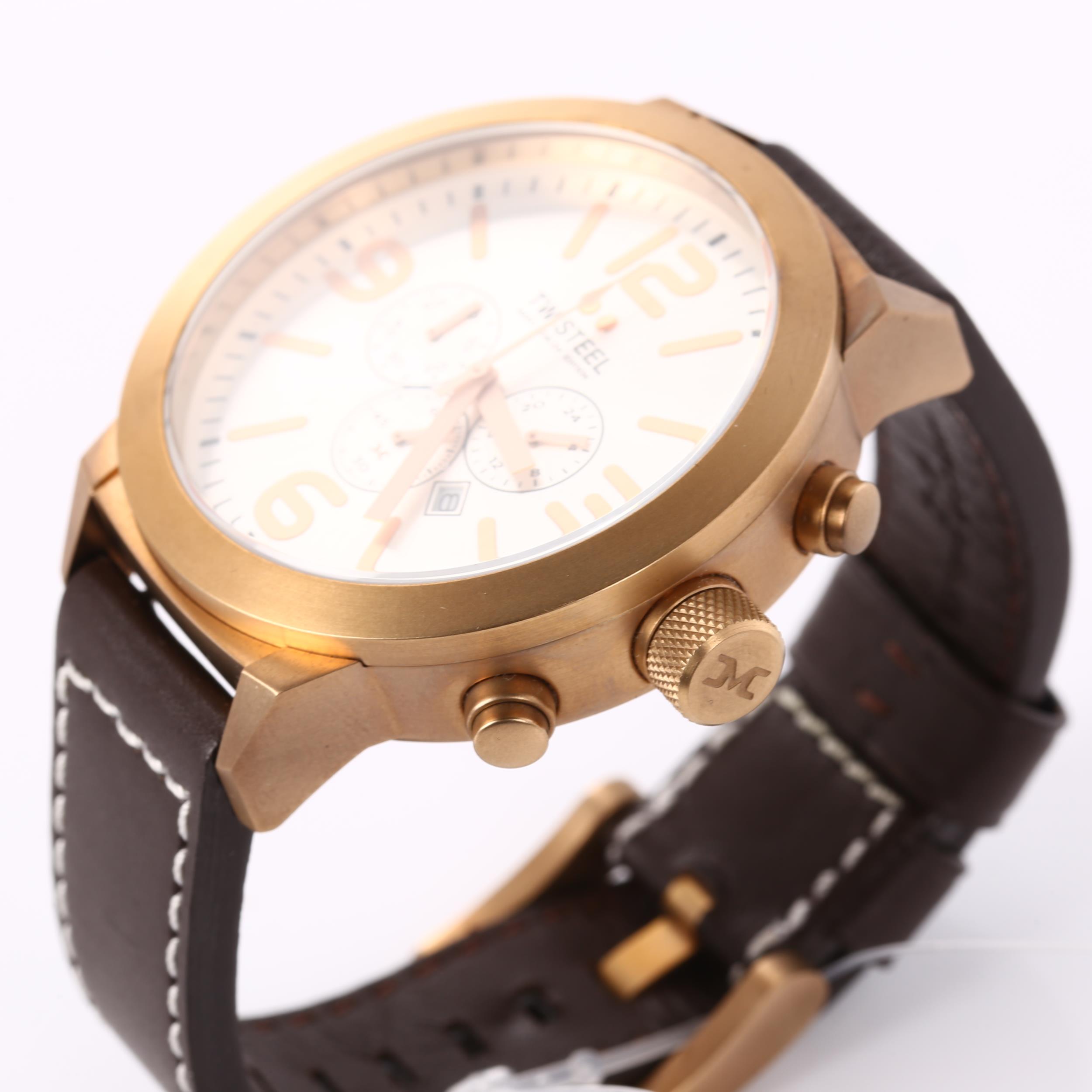 TW STEEL - a rose gold plated stainless steel Marc Coblen Edition quartz chronograph wristwatch, - Image 2 of 5