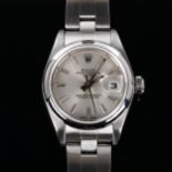 ROLEX - a lady's stainless steel Oyster Perpetual Date automatic bracelet watch, ref. 79160, circa