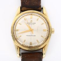 BREITLING - a Vintage gold plated stainless steel TransOcean automatic wristwatch, circa 1960s,