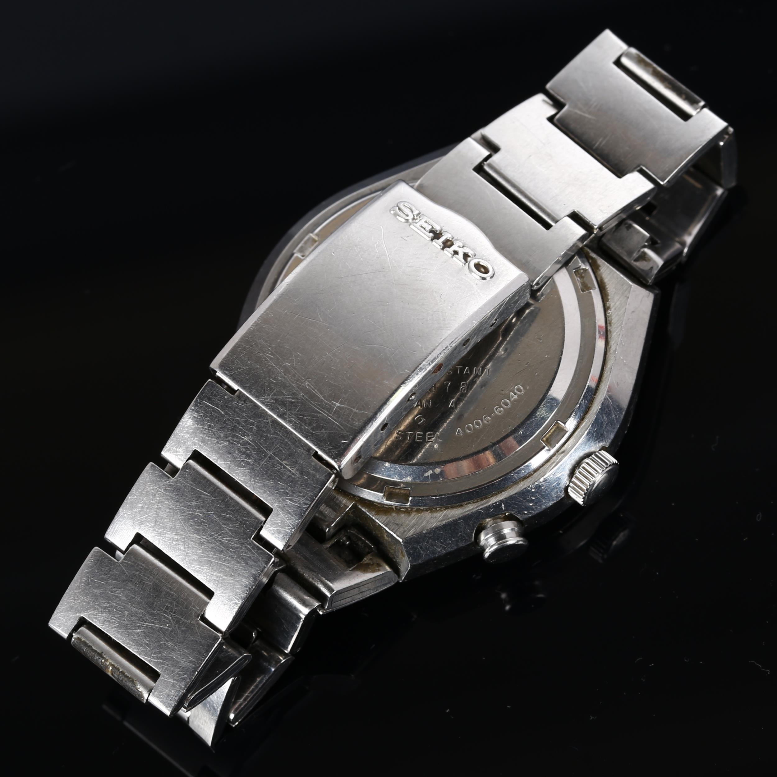SEIKO - a Vintage stainless steel Bell-Matic automatic bracelet watch, ref. 4006-6040, circa - Bild 4 aus 5