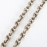 A heavy silver Mariner Puff link chain necklace, necklace length 60cm, 118.2g No damage or repairs,