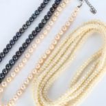 3 freshwater pearl necklaces Lot sold as seen unless specific item(s) requested