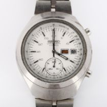 SEIKO - a Vintage stainless steel 'Helmet' automatic chronograph bracelet watch, ref. 6139-7100,