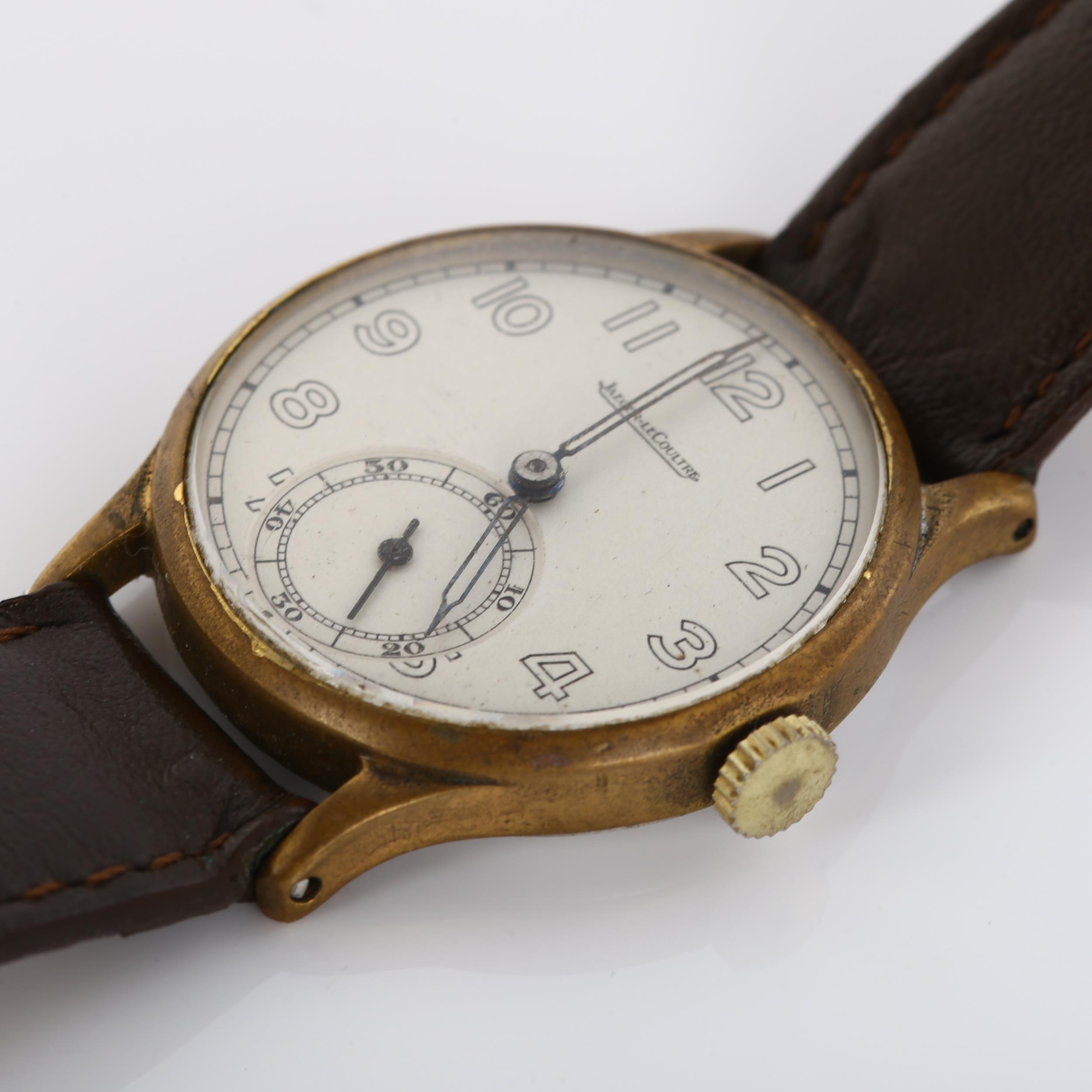 JAEGER LE COULTRE - a Vintage gold plated stainless steel mechanical wristwatch, circa 1950s, - Bild 2 aus 5
