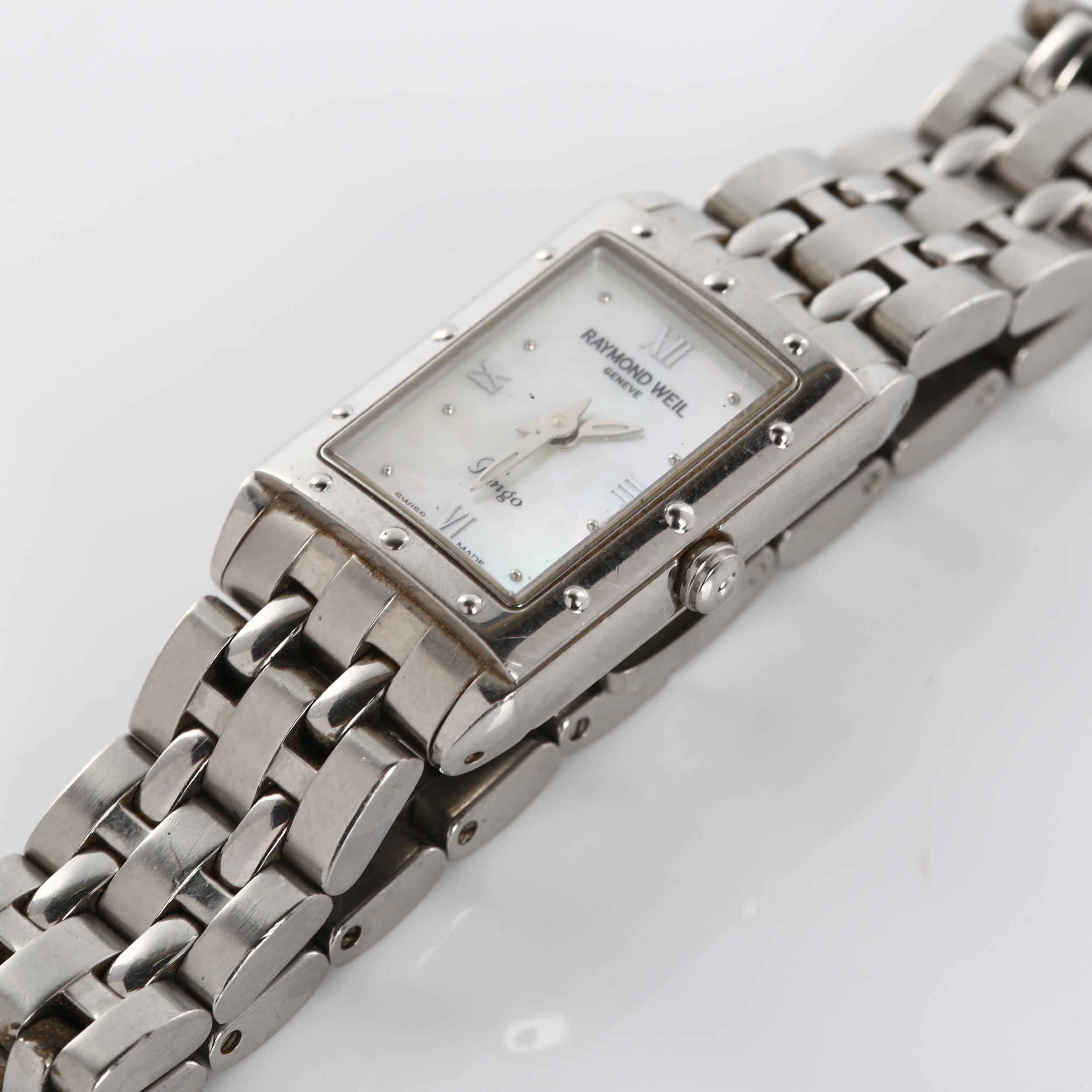 RAMOND WEIL - a lady's stainless steel Collection Tango quartz bracelet watch, ref. 5971, mother- - Image 3 of 5