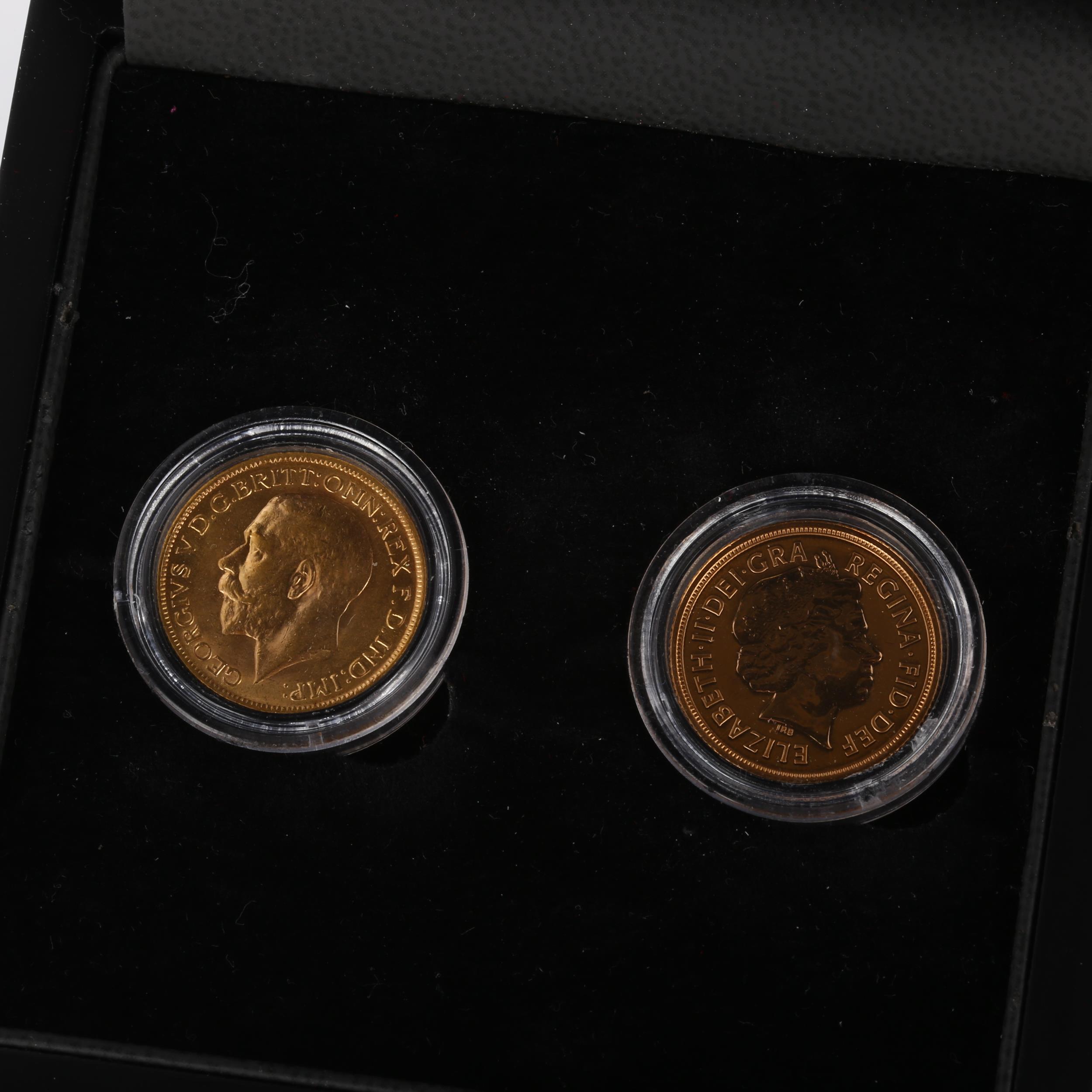 A London Mint Office Centenary of The Great War the 1914 and 2014 sovereign set, boxed with - Bild 3 aus 4