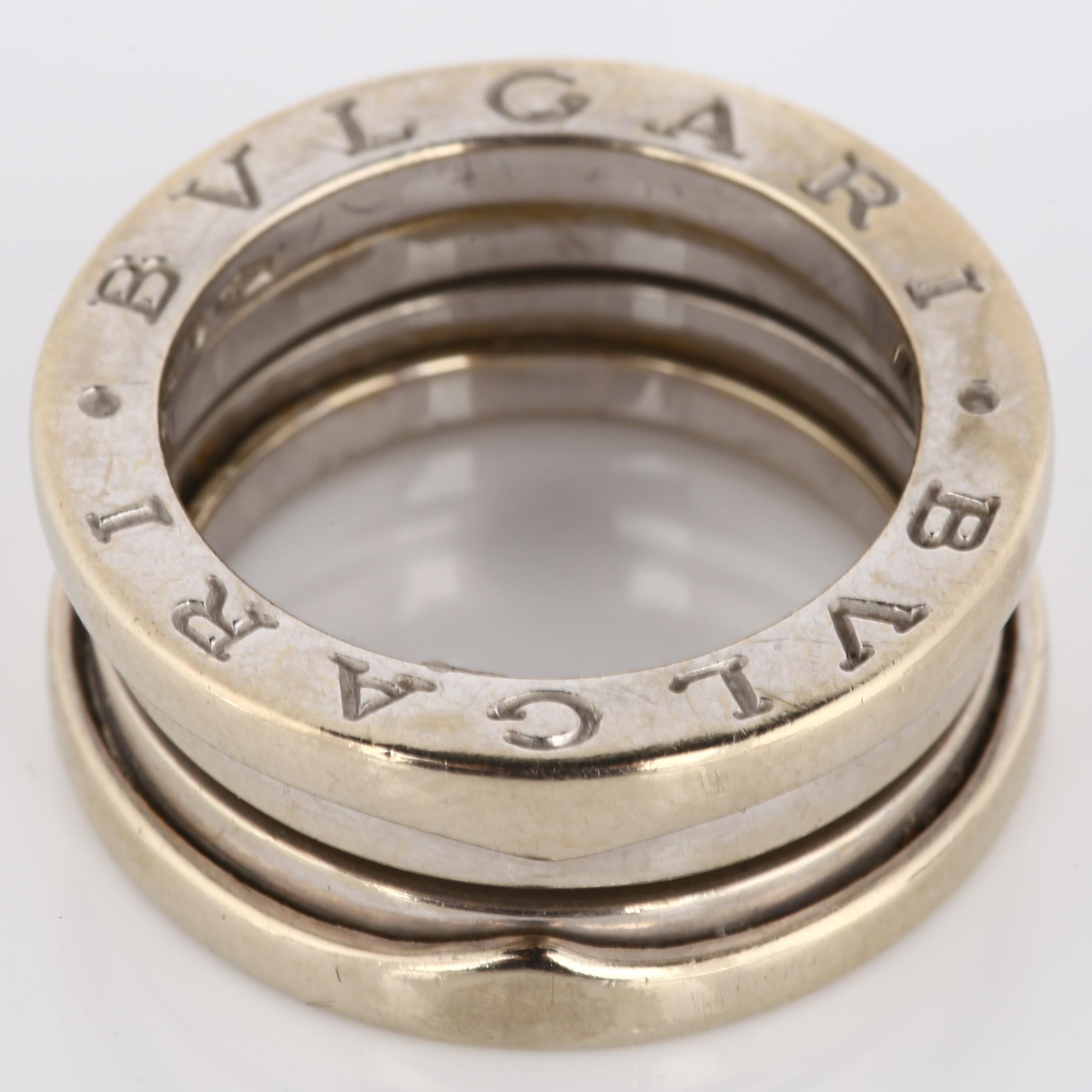 BULGARI - an 18ct white gold B.zero1 band ring, band width 9.2mm, size J/50, 11.7g No damage or - Bild 2 aus 4